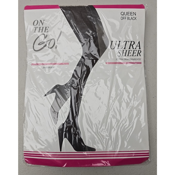 On-the-GO! Ultra Sheer Pantyhose, Queen Off Black - Picture 1 of 3
